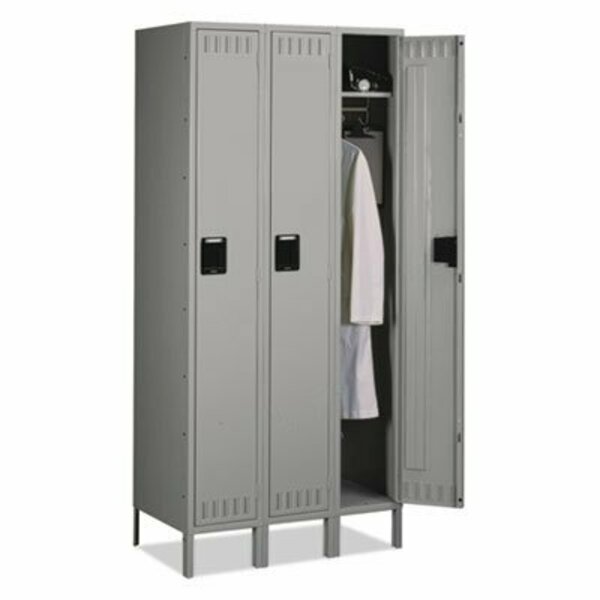 Tennsco , Single Tier Locker With Legs, Three Units, 36w X 18d X 78h, Medium Gray STS1218723MG